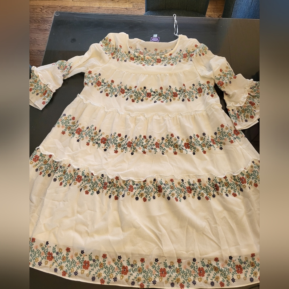 Violet Weekend Flower Dress s:L